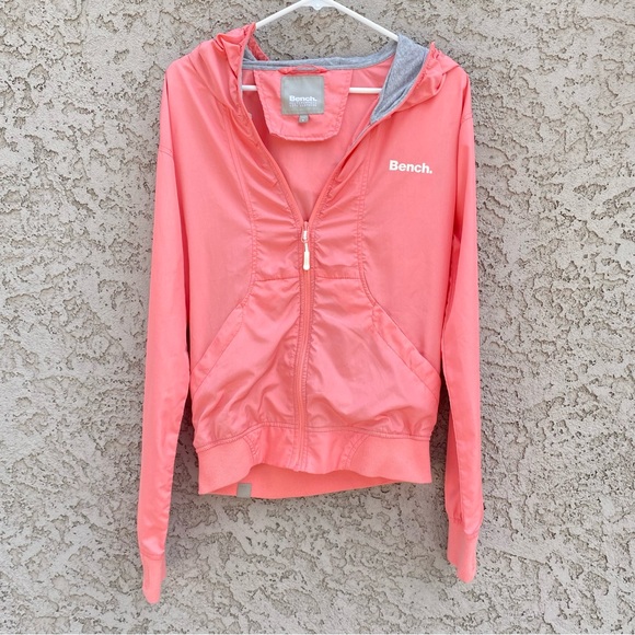 Bench Jackets & Blazers - BENCH Pink Windbreaker Hooded Jacket